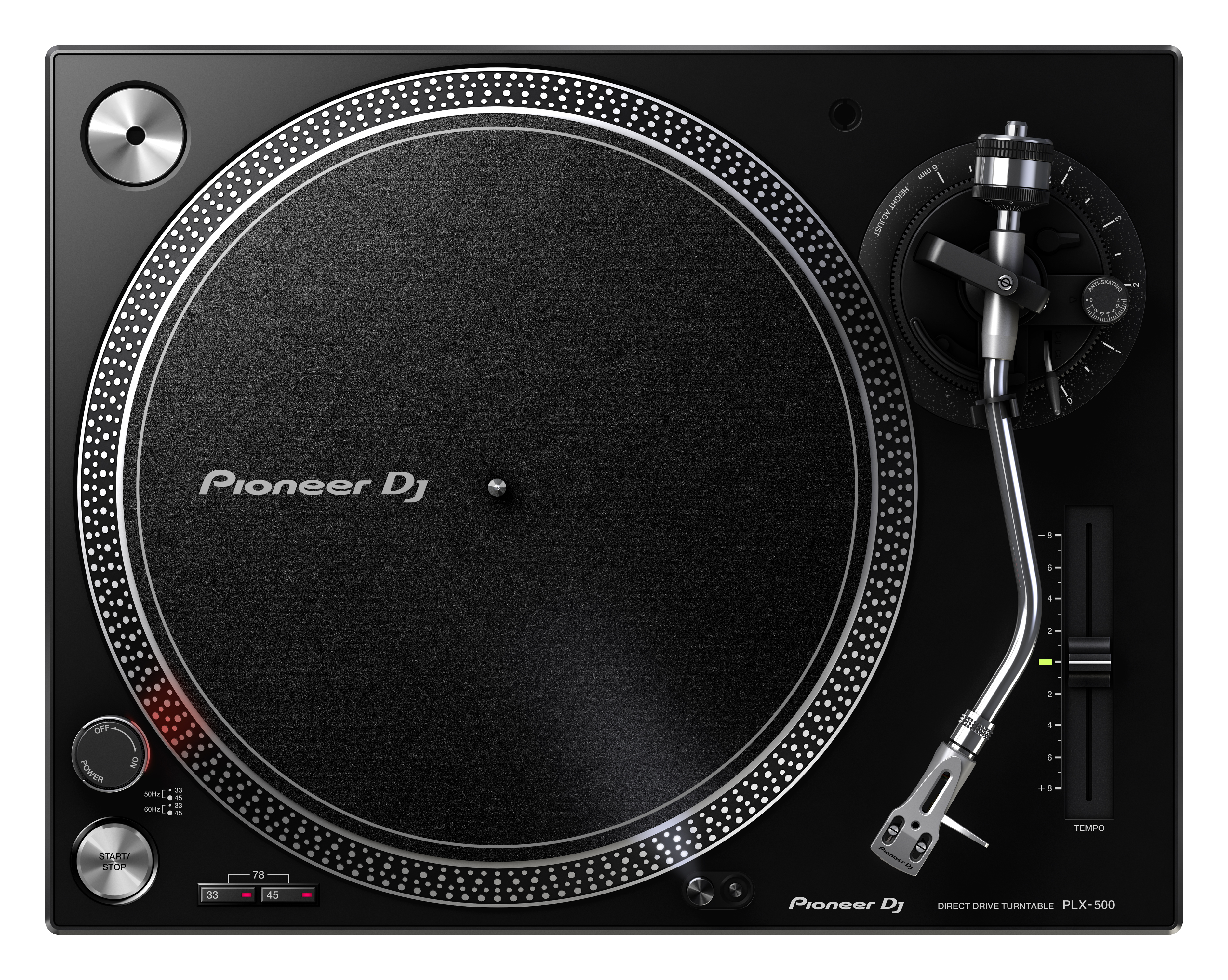 PIONEER DJ Schwarz Plattenspieler, PLX-500-K