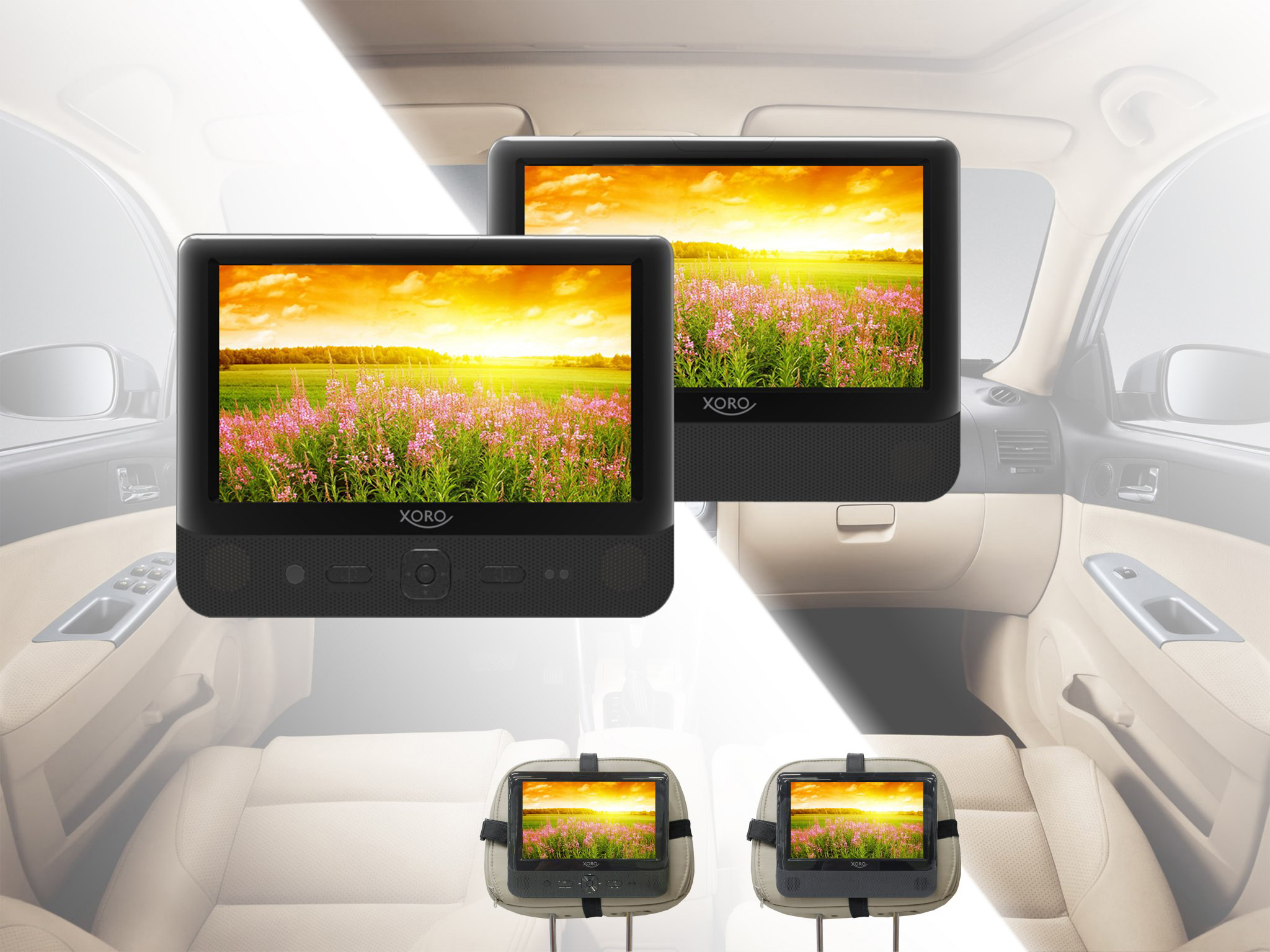 XORO HSD 9912 Tragbarer DVD-Player, Schwarz
