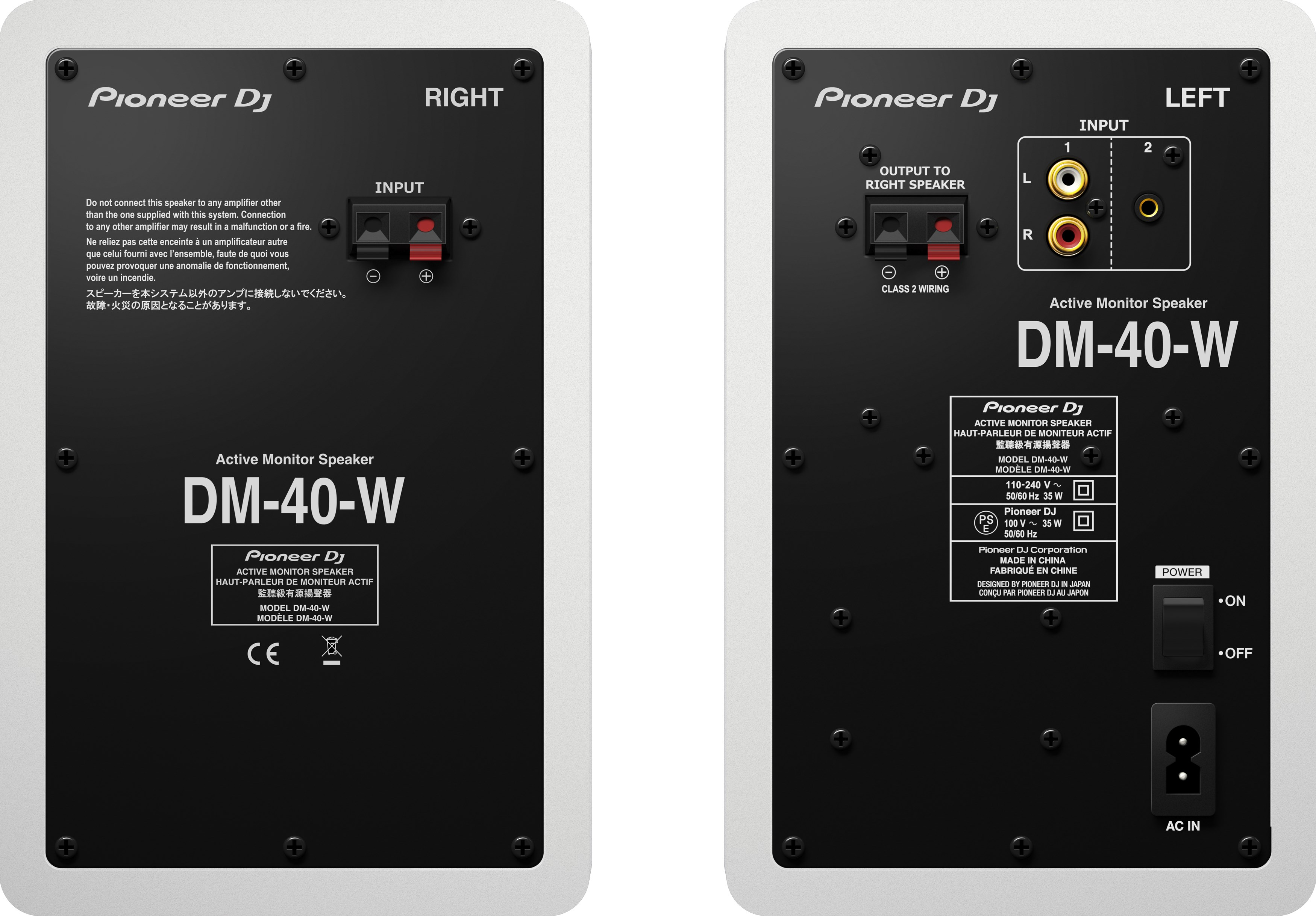 PIONEER DJ DM-40-W Monitor-Lautsprecher, Weiß
