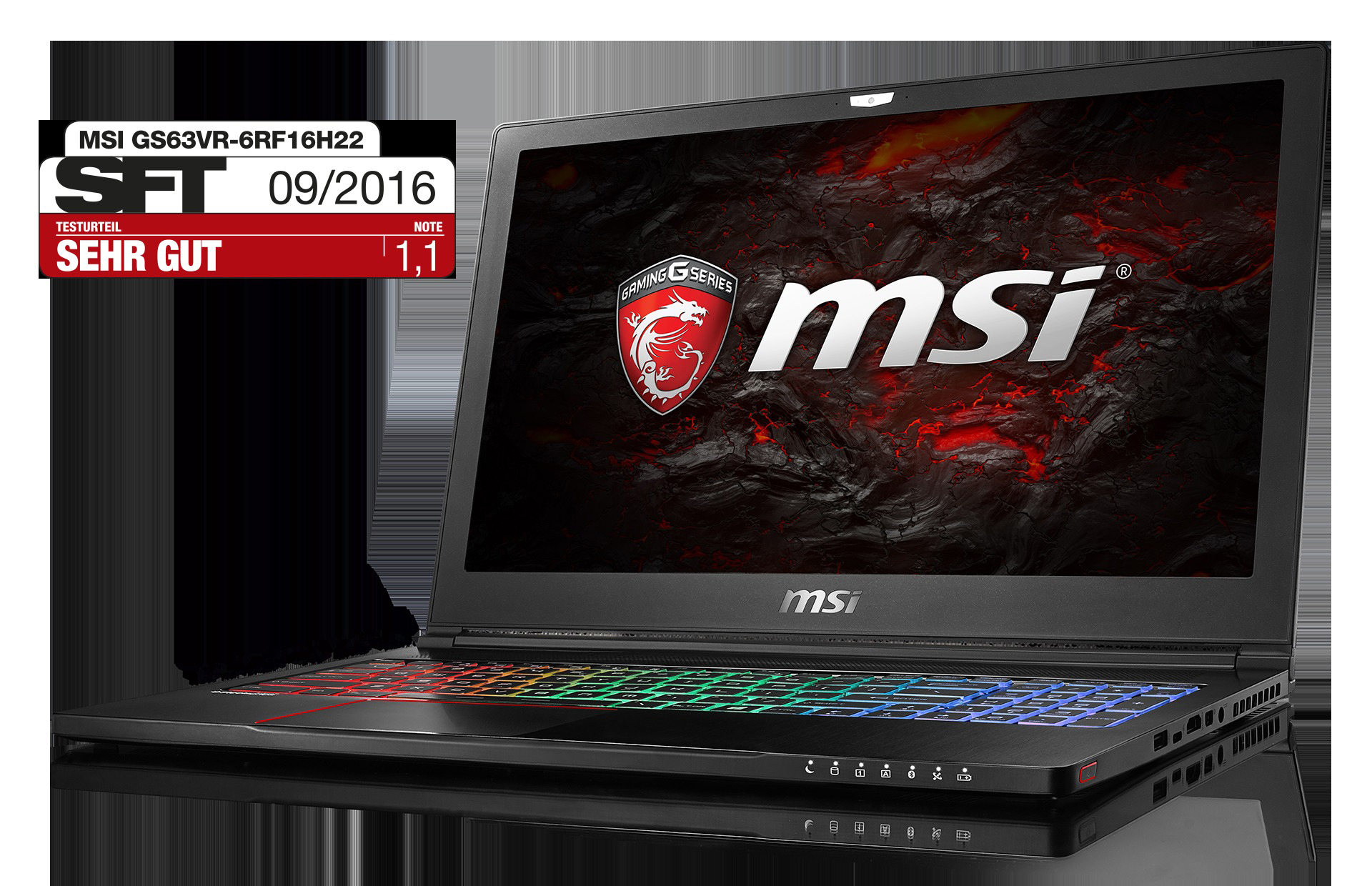 MSI GS63VR-6RFAC16H11 - 15,6 Zoll - Intel® Core™ i7 i7-6700HQ - 16 GB - 128 GB - NVIDIA GeForce® GTX 1060 - Windows 10 Home (64 Bit)