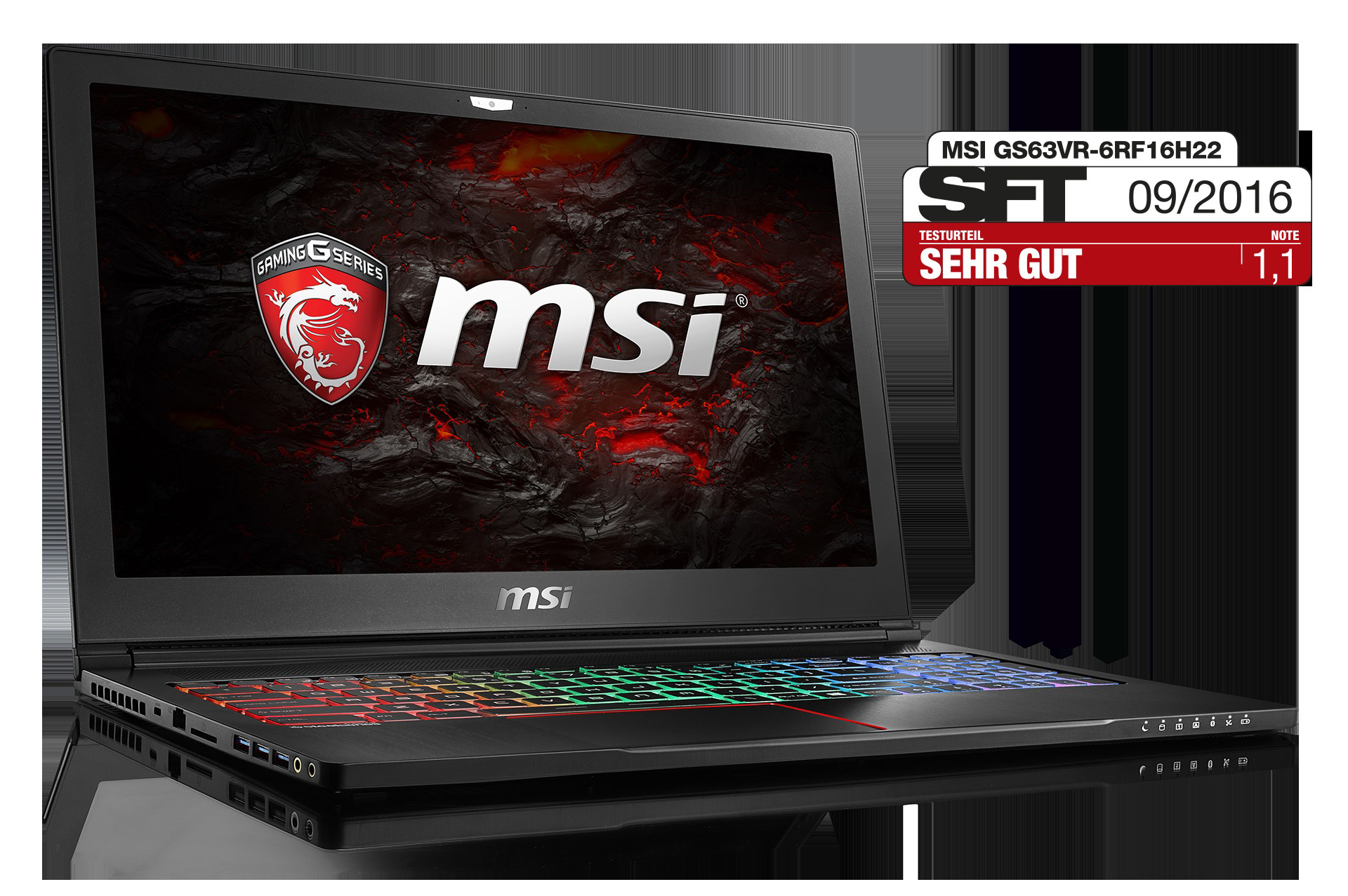 MSI GS63VR-6RFAC16H11 - 15,6 Zoll - Intel® Core™ i7 i7-6700HQ - 16 GB - 128 GB - NVIDIA GeForce® GTX 1060 - Windows 10 Home (64 Bit)