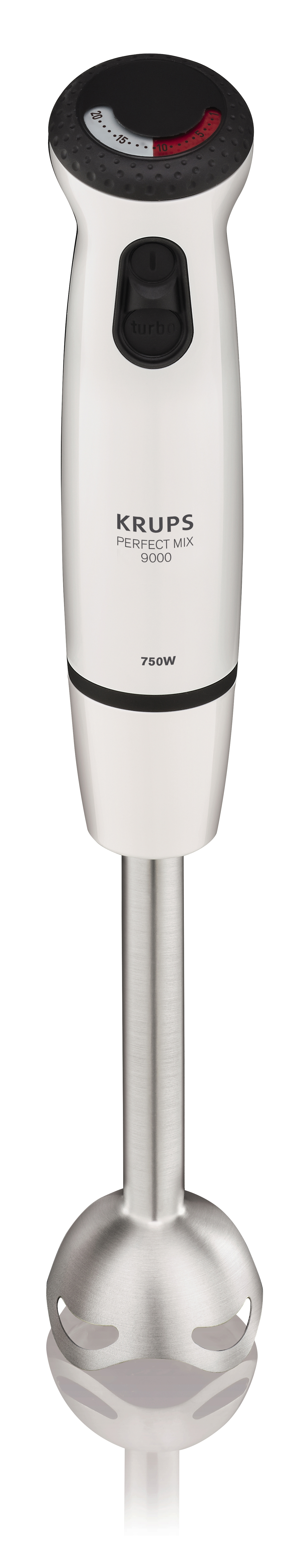 KRUPS Krups HZ3001 Stabmixer Perfect Mix 9000 Stabmixer Hochglanz Weiß/Grau/Edelstahl gebürstet (750 Watt, 0.8 l)