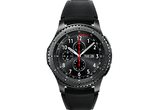 SAMSUNG Gear S3 Frontier Smartwatch Silikon, 22 mm, Korpus: Space Gray, Silikon-Armband: Blue Black