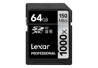 LEXAR 64GB Professional 1000x SDHC UHS-II