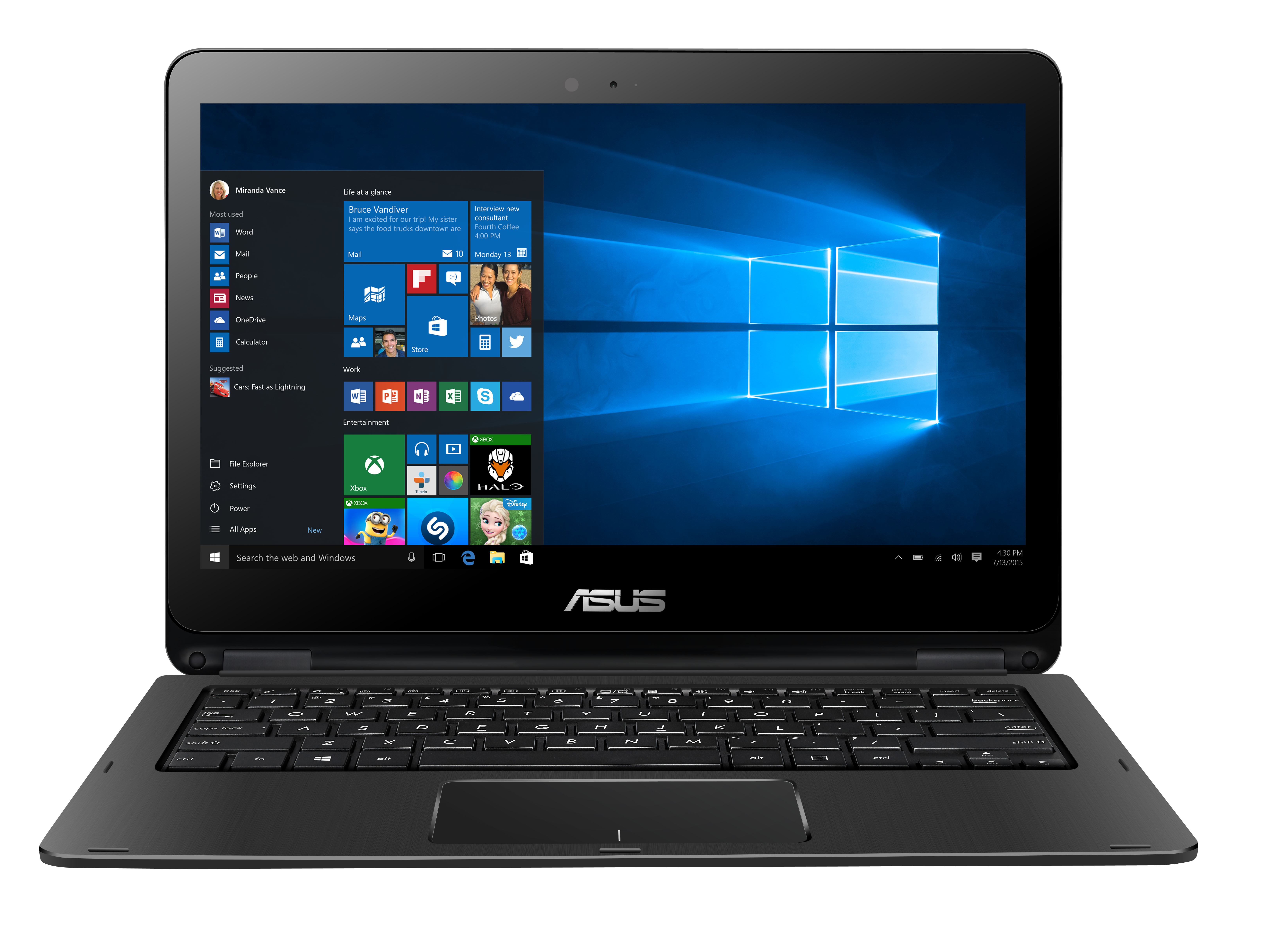 ASUS TP301UJ-C4098T - 13,3 Zoll - Intel® Core™ i7 i7-6500U - 8 GB - 512 GB - NVIDIA - Windows 10 Home (64 Bit)