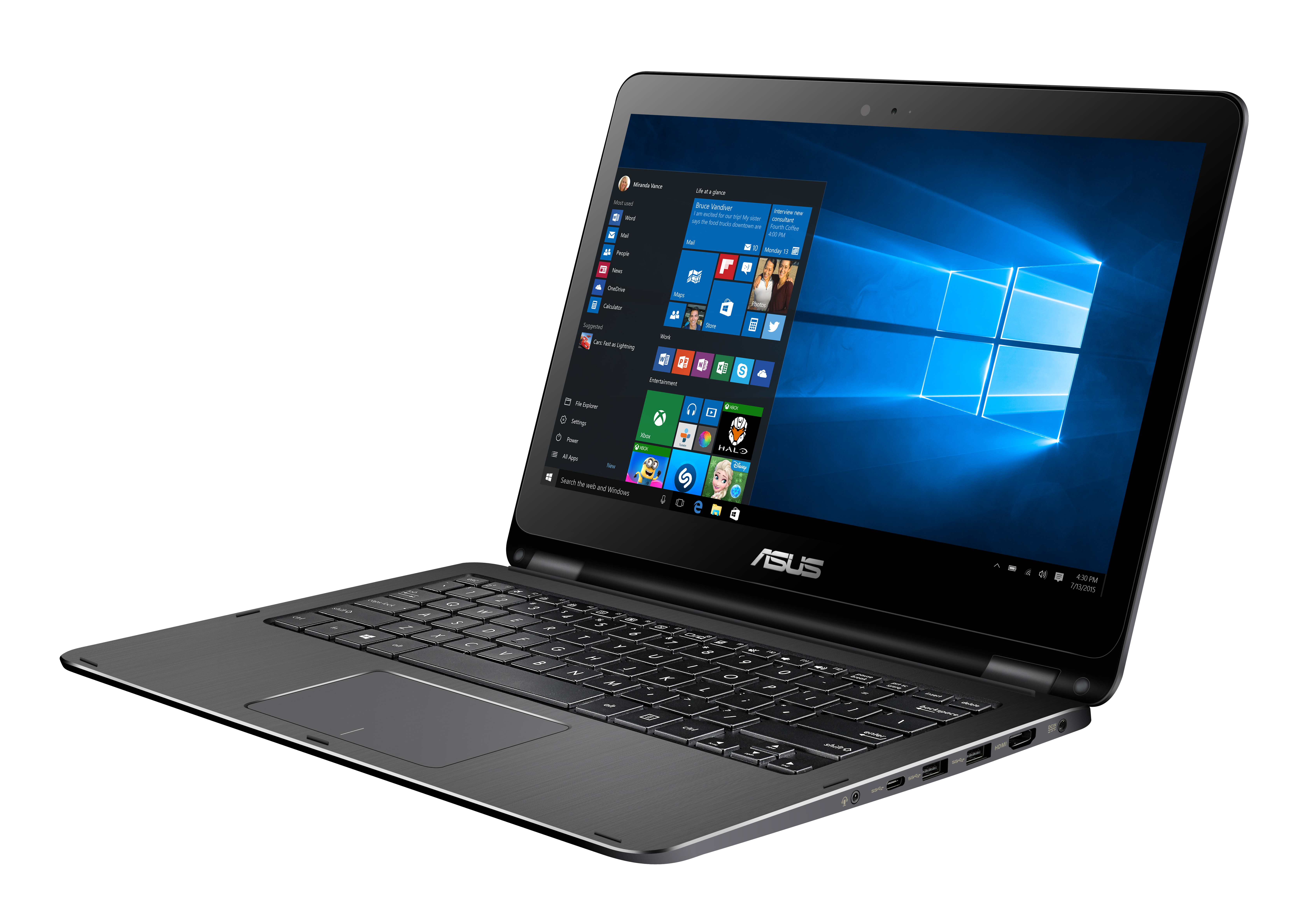 ASUS TP301UJ-C4098T - 13,3 Zoll - Intel® Core™ i7 i7-6500U - 8 GB - 512 GB - NVIDIA - Windows 10 Home (64 Bit)