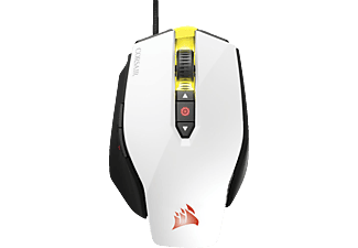 CORSAIR M65 PRO RGB - Souris de jeu, Filaire, Optique avec diodes laser, 12000 dpi, Noir/Blanc