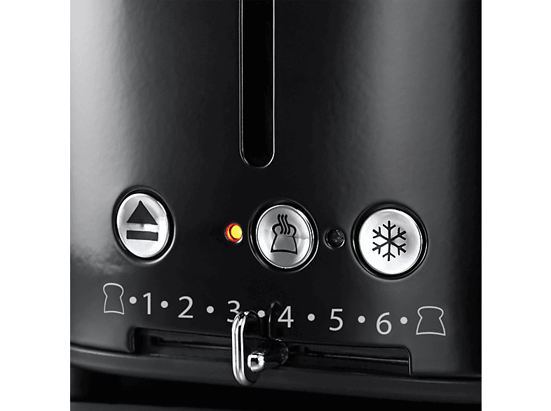 RUSSELL HOBBS 21681-56 Retro Classic Noir Toaster Schwarz/Edelstahl (1300 Watt, Schlitze: 2)