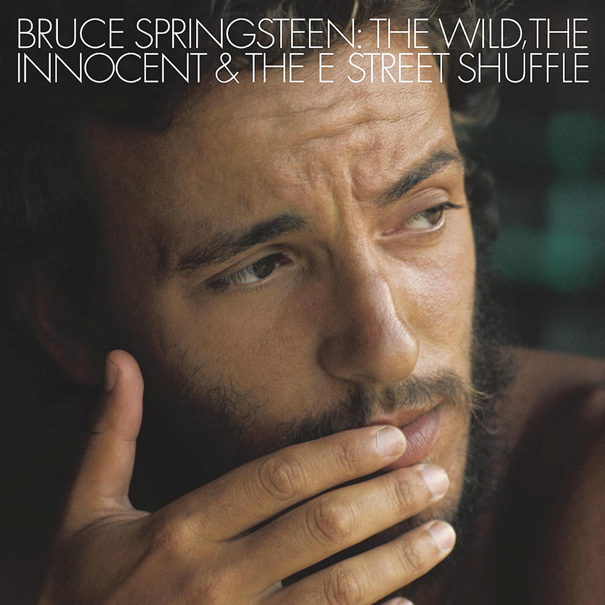 Bruce Springsteen Albumcover, Nahaufnahme seines Gesichts, ernster Ausdruck.