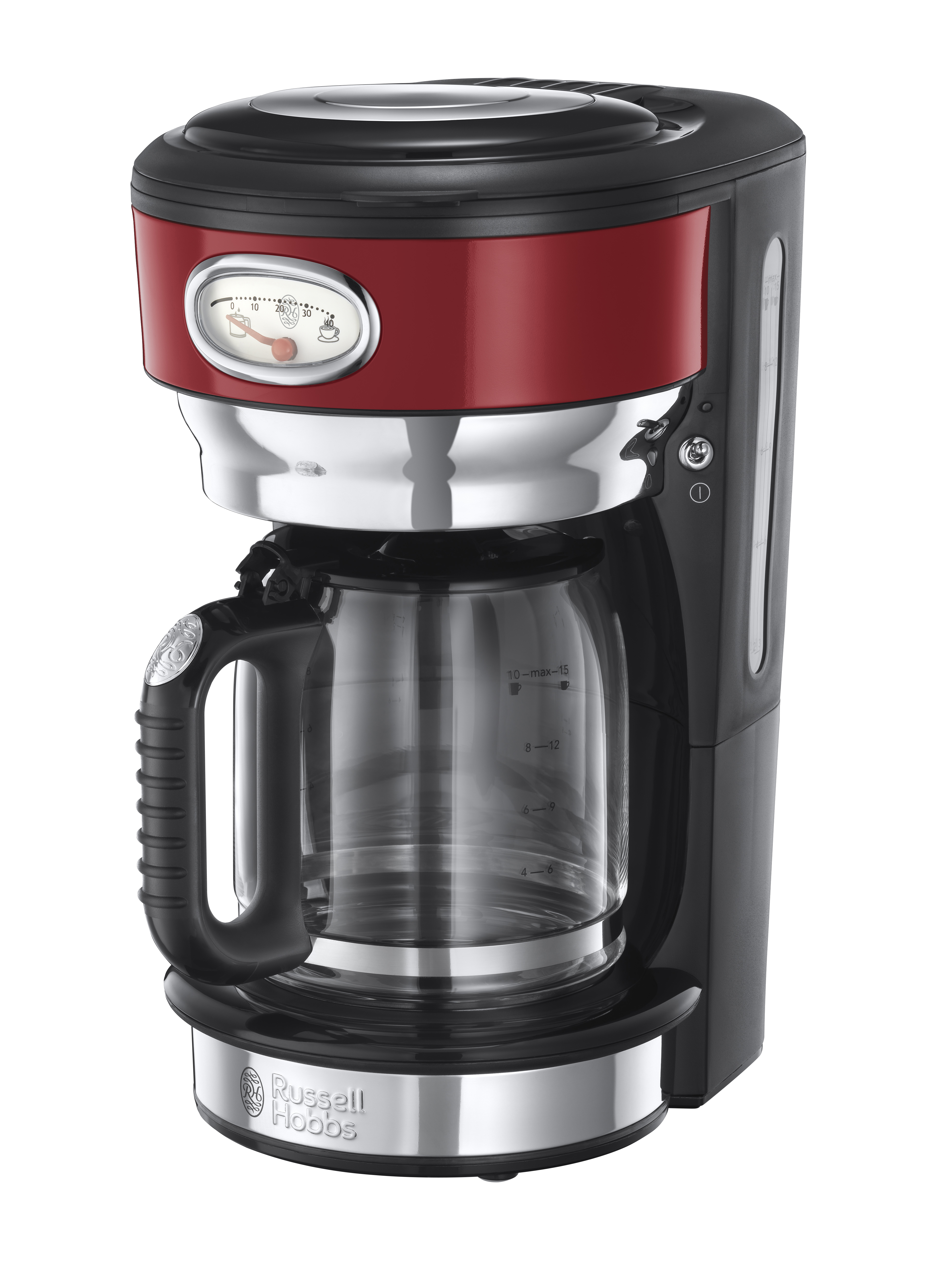 RUSSELL HOBBS 21700-56 Retro Ribbon Red Kaffeemaschine Rot/Edelstahl