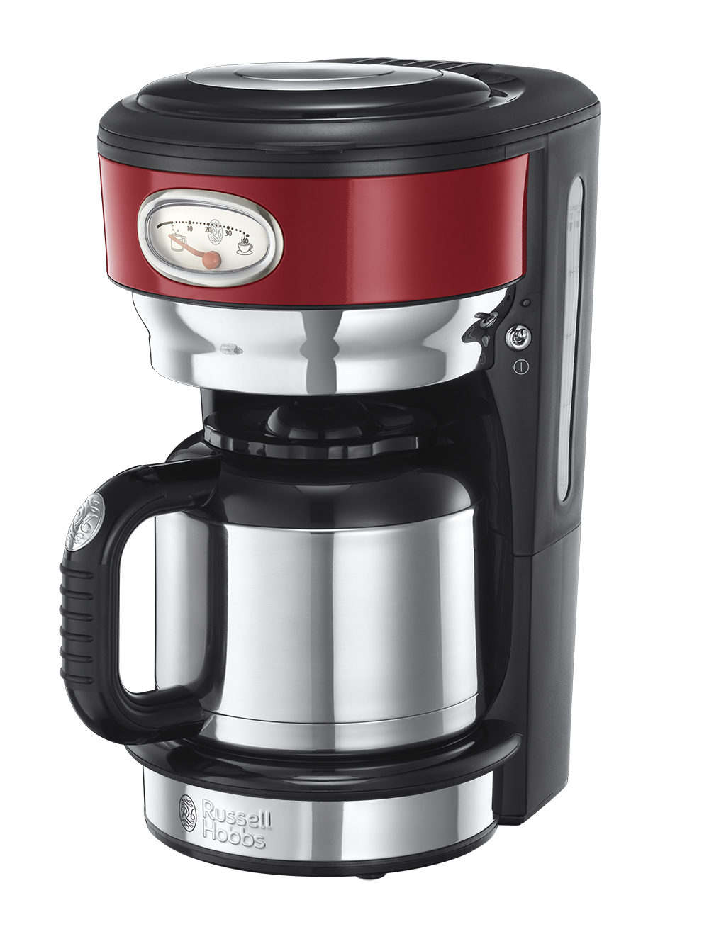 RUSSELL HOBBS 21710-56 Retro Ribbon Red Kaffeemaschine Rot/Edelstahl