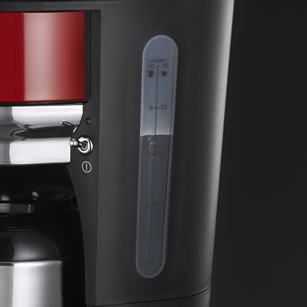 RUSSELL HOBBS 21710-56 Retro Ribbon Red Kaffeemaschine Rot/Edelstahl