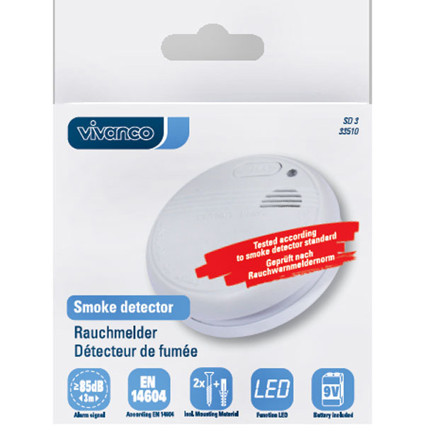 Rauchmelder, 33510 Weiß VIVANCO