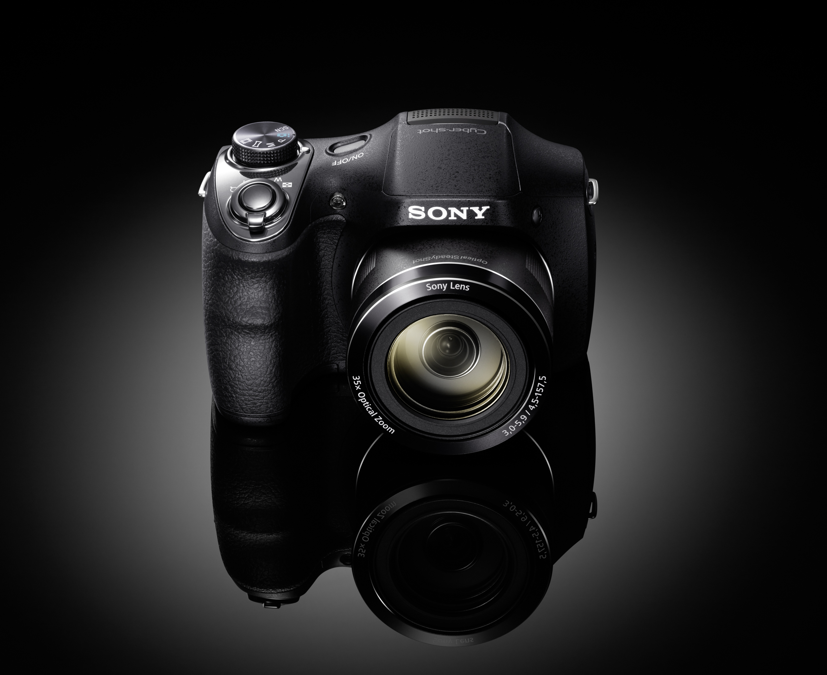 SONY Cyber-shot DSC-H300 Bridgekamera Schwarz, 35x opt. Zoom, TFT-LCD, Xtra Fine
