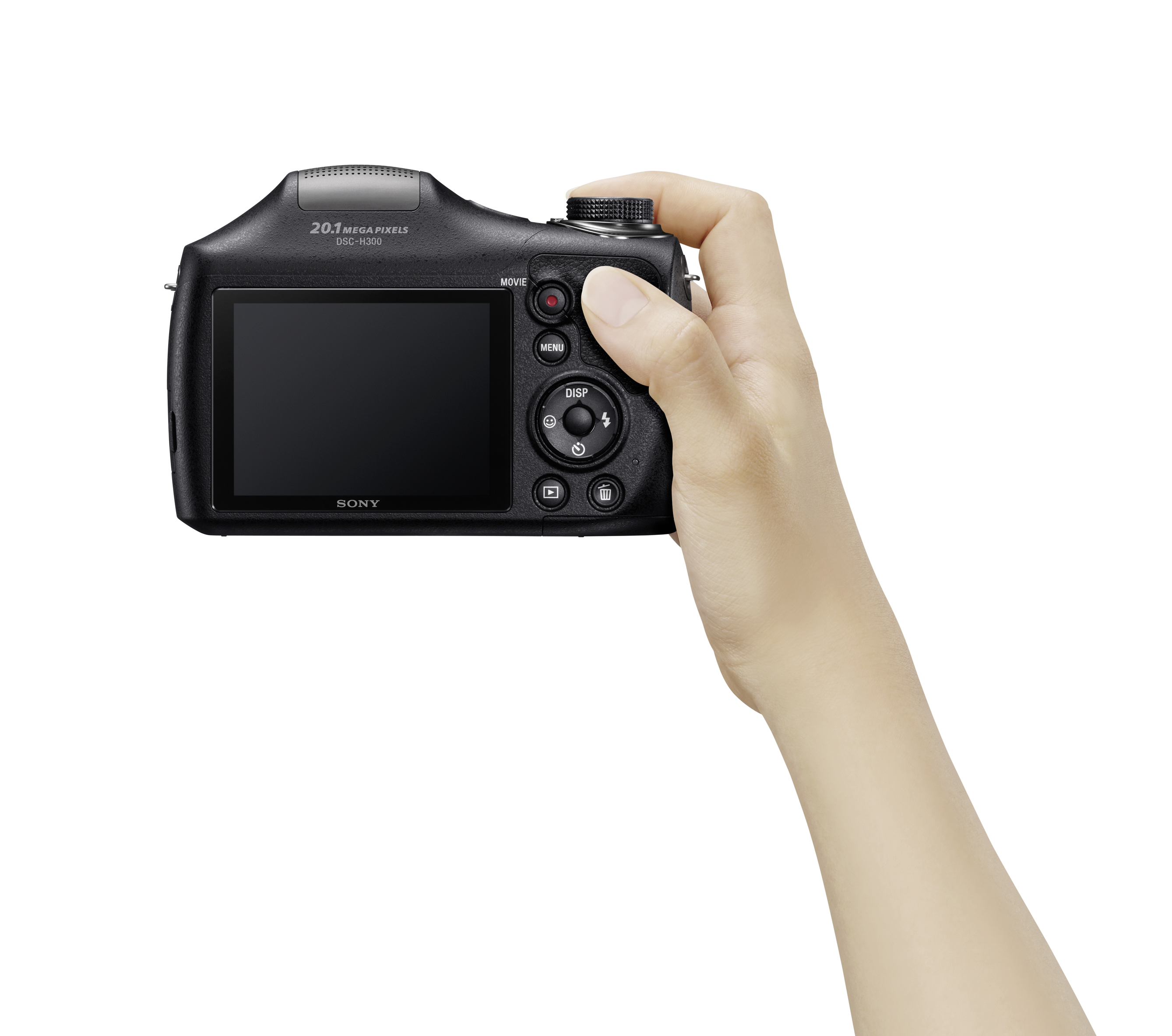 SONY Cyber-shot DSC-H300 Bridgekamera Schwarz, 35x opt. Zoom, TFT-LCD, Xtra Fine