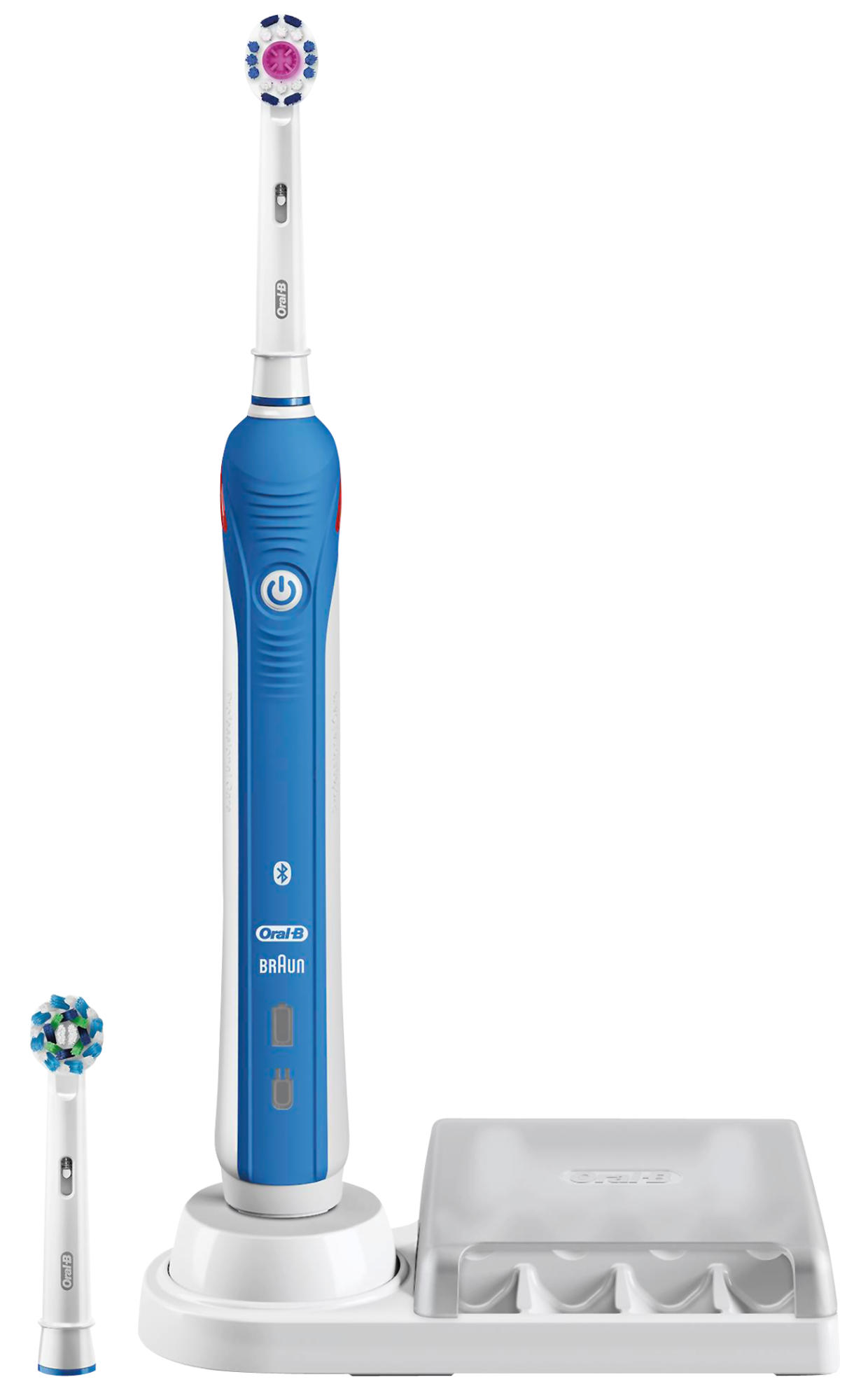 Cepillo Eléctrico - Oral-B Smart Series 4000 3D White, Bluetooth, Tecnología 3D, Cabezal