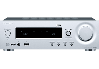 ONKYO R-N855 Stereo Netzwerk-Receiver (2 Kanäle, 70 Watt pro Kanal, Silber)