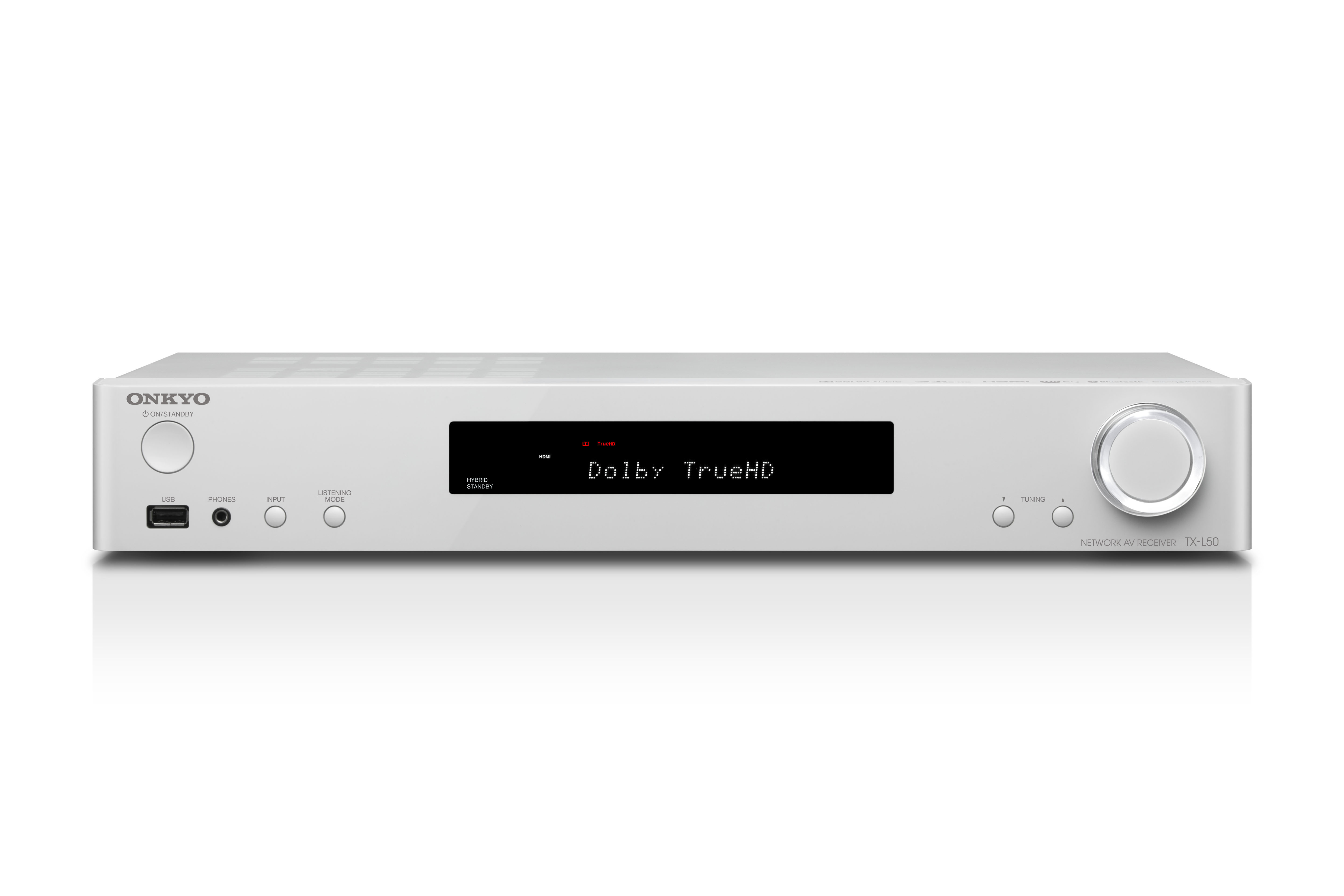 ONKYO TX-L50 AV-Receiver (5.1 Kanäle, 80 Watt pro Kanal, Weiß)