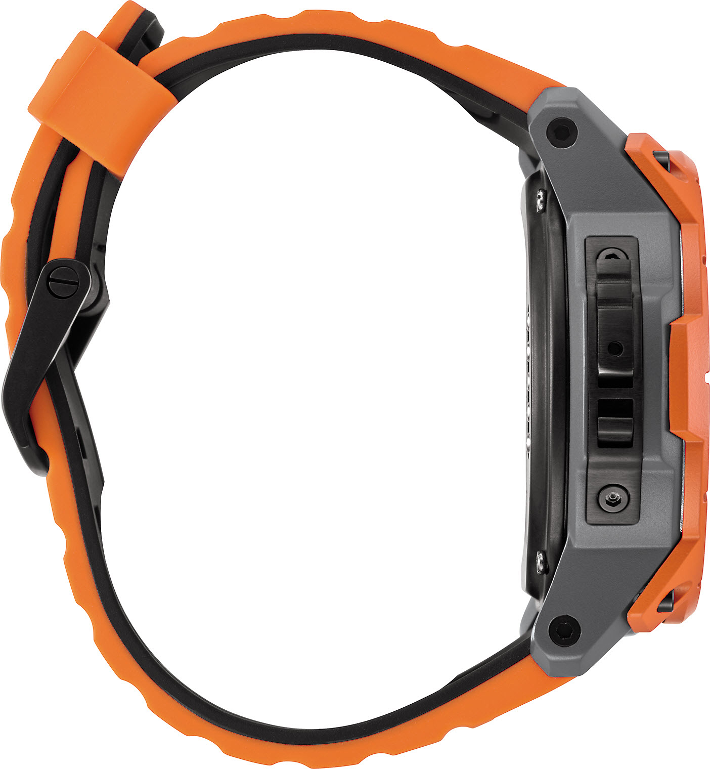 NIXON Mission Smartwatch Polycarbonat, 23 mm, Orange/Grau/Schwarz