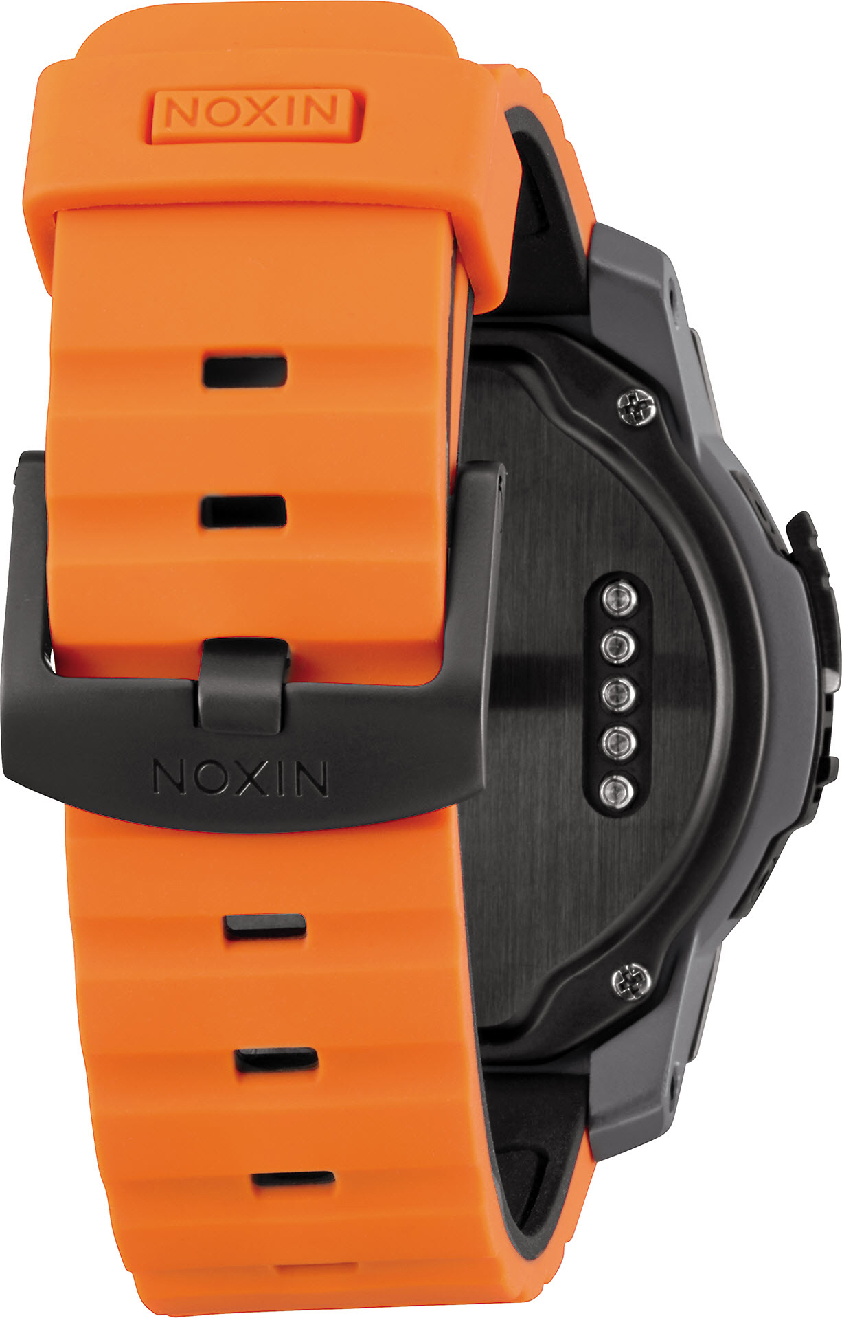 NIXON Mission Smartwatch Polycarbonat, 23 mm, Orange/Grau/Schwarz