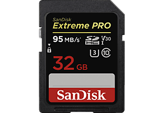 SANDISK 173368 SDHC Extreme Pro 32GB, Video Speed Class V30, UHS Sp. Cl. U3, UHS-I, 95MB/s