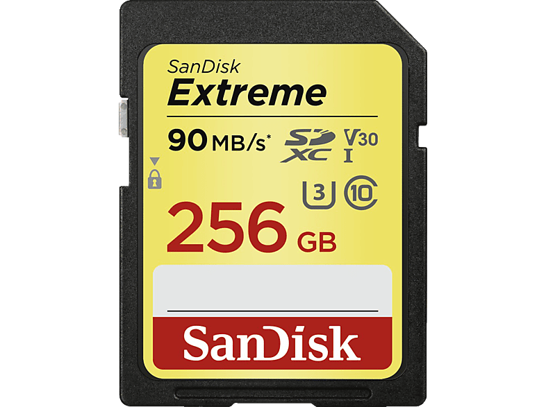 SANDISK Extreme®, SDXC Speicherkarte, 256 GB, 90 MB/s