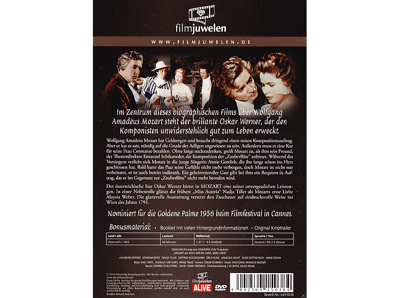 Thumbnail - MOZART - REICH MIR DIE HAND, MEIN LEBEN DVD