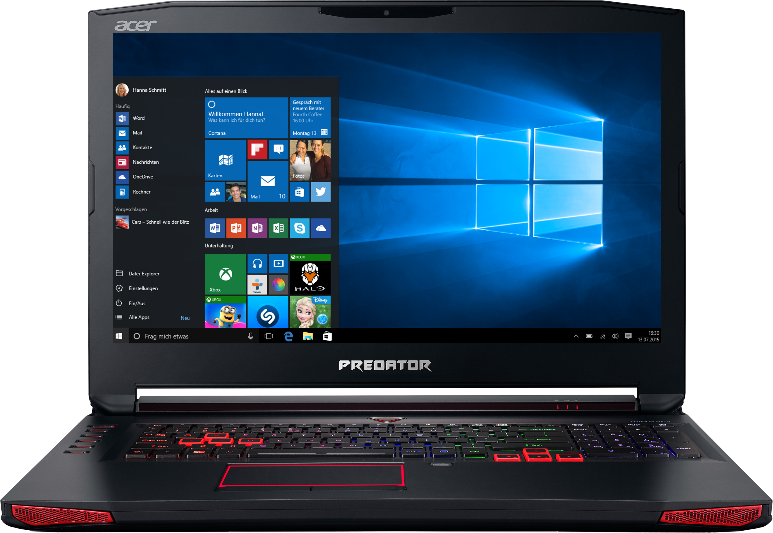 ACER Gaming Notebook Predator 17 G9-793-75KL (NH.Q1TEV.002) - (Ausstellungsstück) Gaming Notebook, 17,3 Zoll, Full-HD, Intel® Core™ i7-7700HQ Prozessor
(6M Cache, bis zu 3.80 GHz), 16 GB, 1000 GB HDD + 256 GB SSD