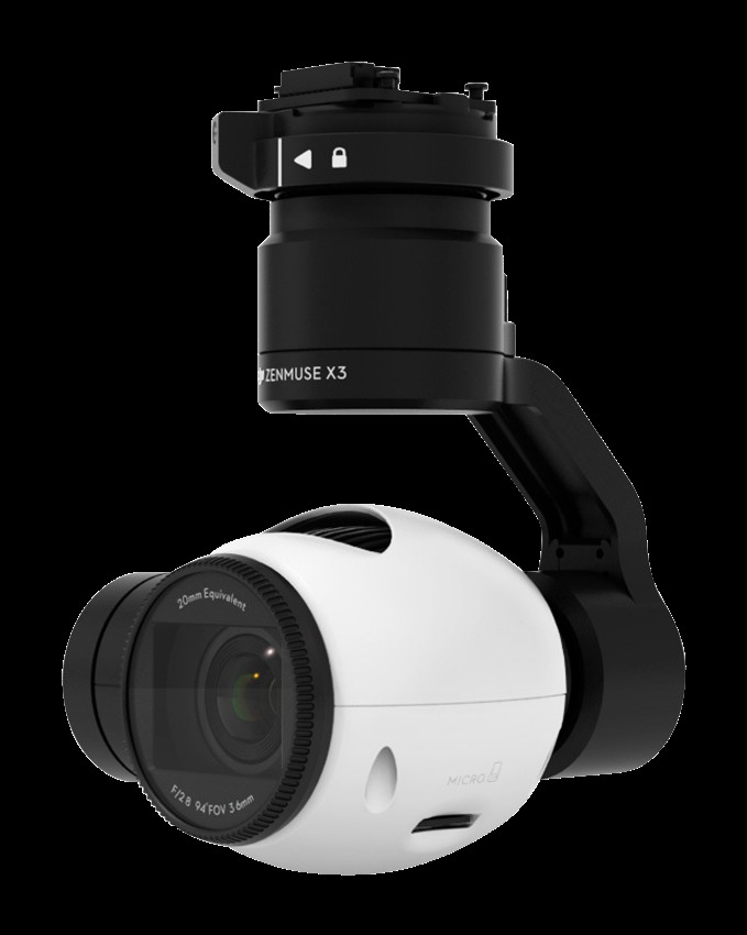 DJI Zenmuse X3 Kamera inkl. Gimbal Weiß/Schwarz