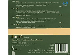 Walker Krause Martineau - Faure Lieder  - (CD)