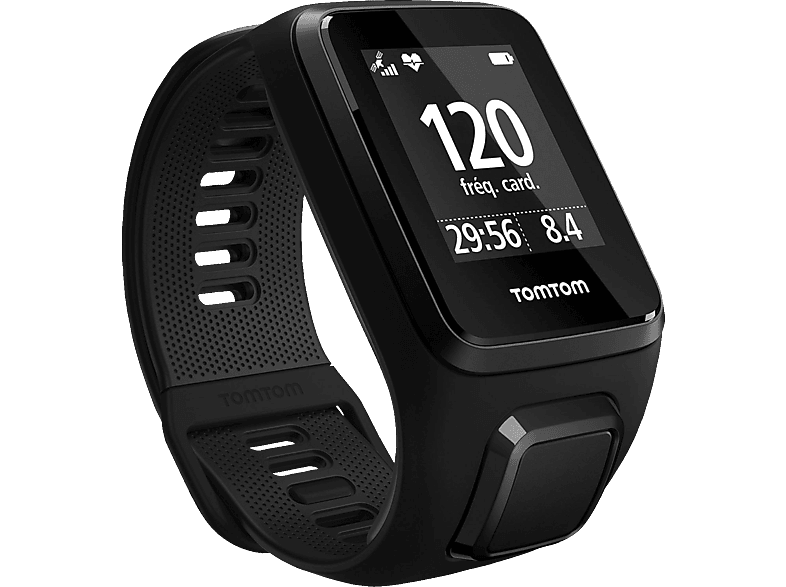 TOMTOM Spark 3 Cardio + Music + Headphones (Small), Fitness Tracker, S (121175 mm), Schwarz
