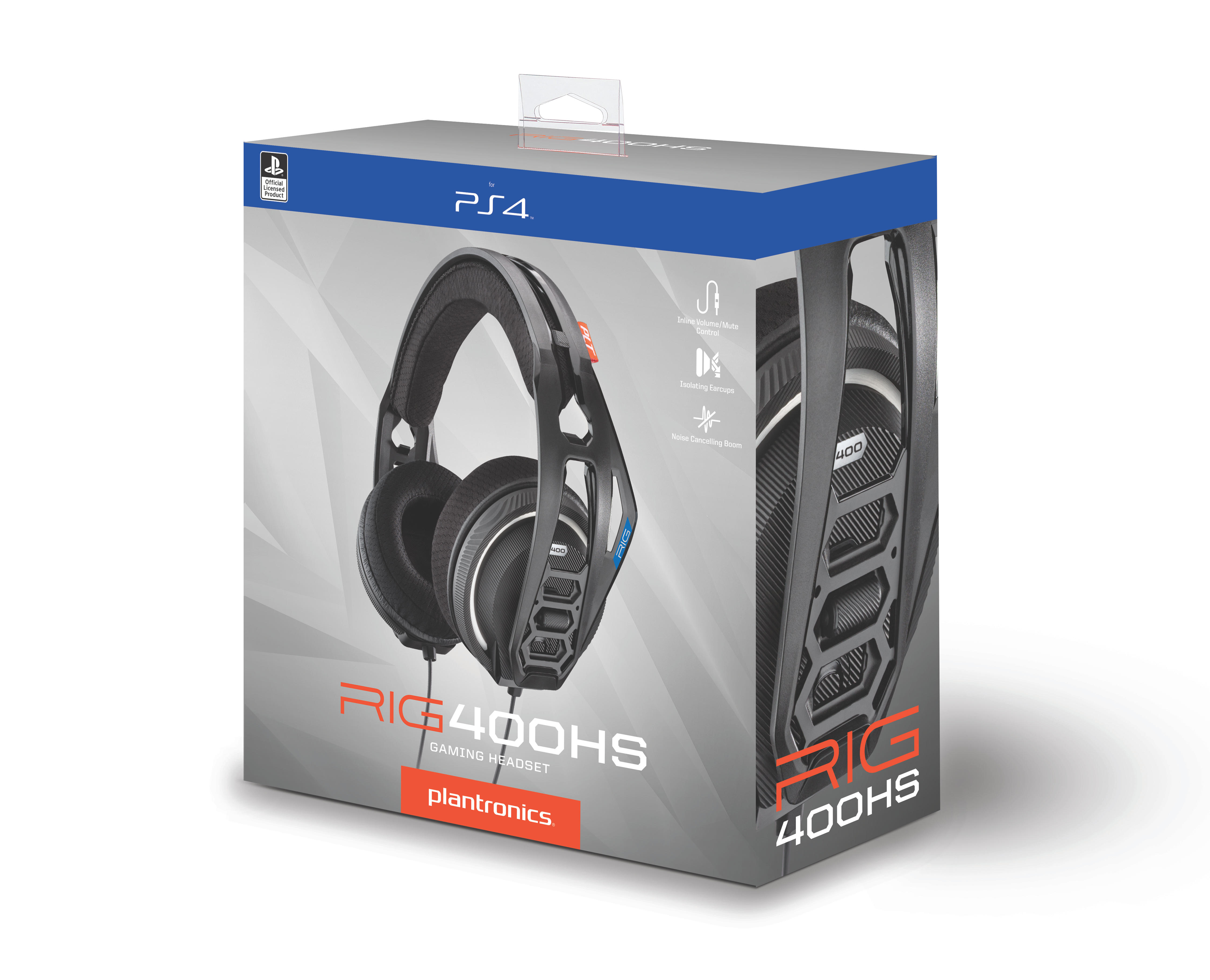 NACON RIG 400HS Offizielles Playstation 4 Headset Over-ear Gaming Schwarz Lizenziertes