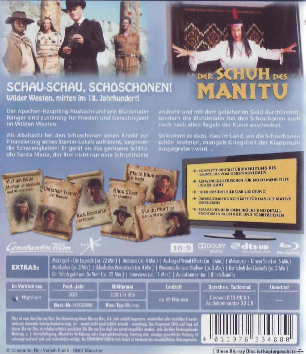 Rückseite einer DVD-Hülle mit Text und Bildern, die sich auf einen Film über den Wilden Westen beziehen.