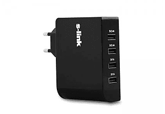 S-LINK SL-M11 Akıllı Telefonlar ve Tablet 6.8A 4 x USB Port Ev Şarj Adaptörü