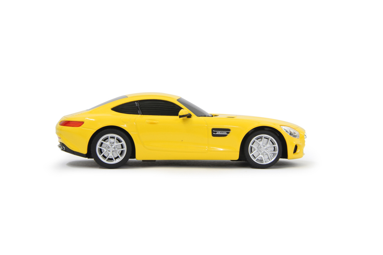 JAMARA Mercedes AMG GT 1:24 gelb 27MHz ferngesteuertes Auto, Gelb