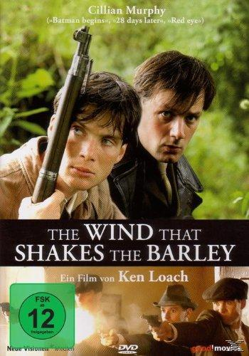Filmcover eines Films. Zwei Männer halten eine Waffe. Text: The Wind That Shakes the Barley.