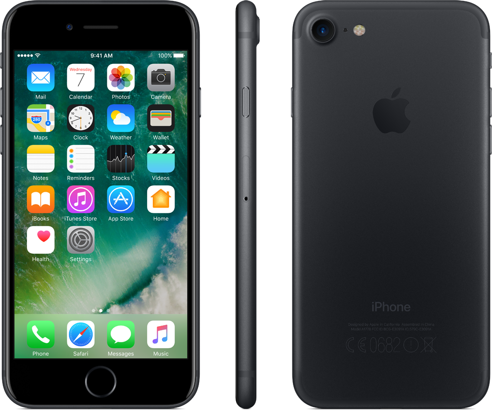 APPLE iPhone 7 128 GB Schwarz 128 GB, Schwarz