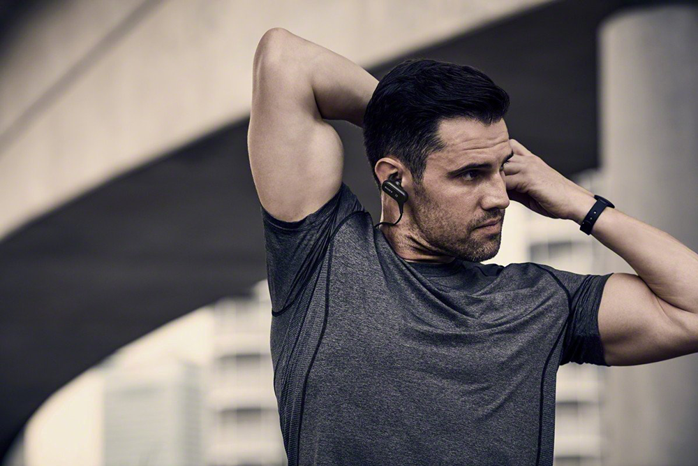 SONY Sport-Wireless-Kopfhörer MDR-XB50BS In-Ear, Spritzwassergeschützt, EXTRA BASS™, Bluetooth