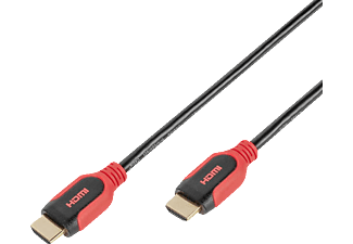 VIVANCO VIVANCO cavo High Speed HDMI con Ethernet, 1.5 m - Cavo HDMI (Rosso)