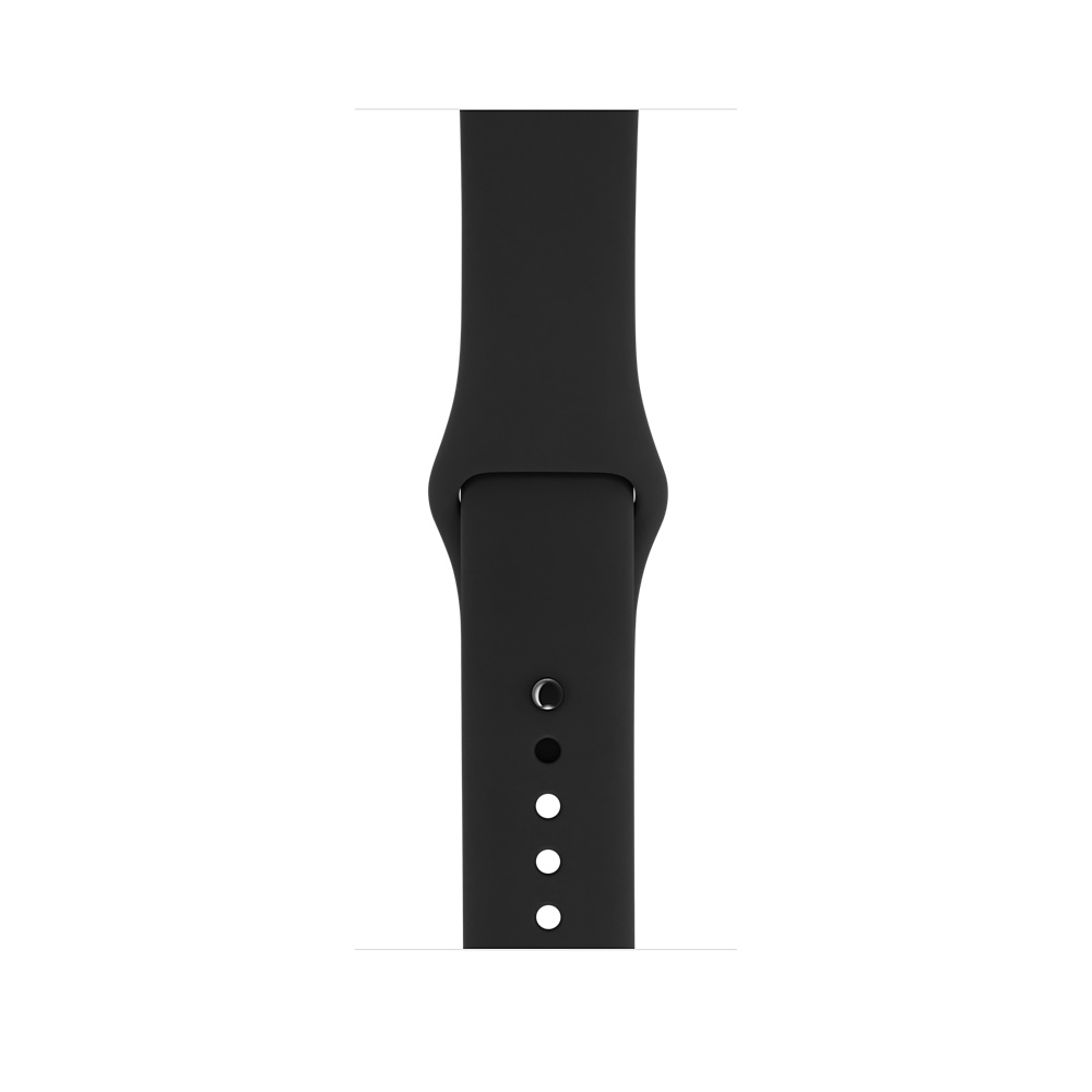 APPLE Watch Series 2 Smart Watch Edelstahl Polymer, 38 mm, Schwarz/Schwarz