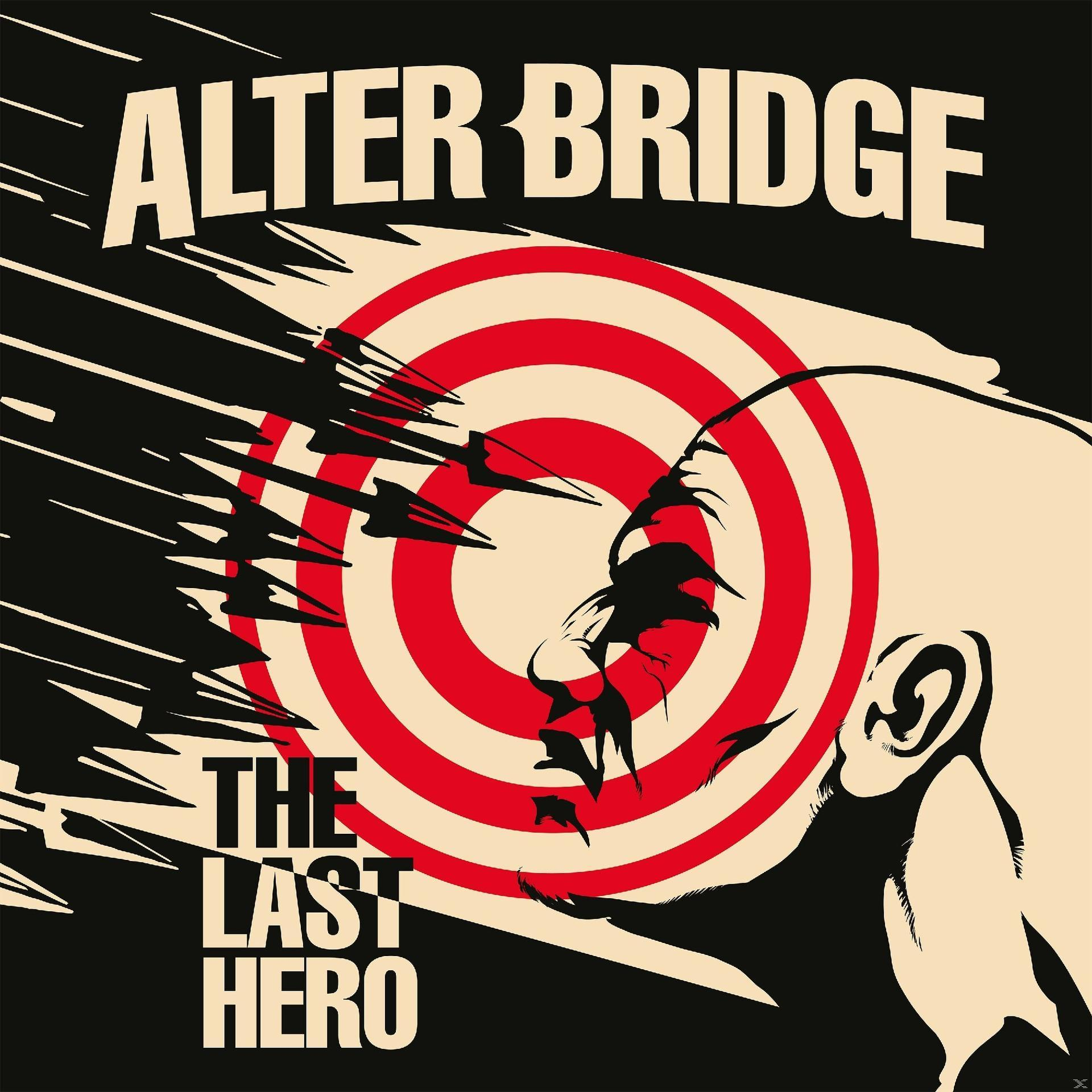 Albumcover: 'ALTER BRIDGE', zielartiges Design, Gesichtssilhouette, schwarz und rot.