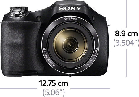 SONY Cyber-shot DSC-H300 Bridgekamera Schwarz, 35x opt. Zoom, TFT-LCD, Xtra Fine