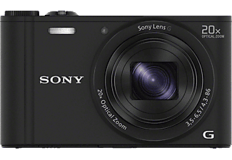 SONY Cyber-shot DSC-WX350 NFC Digitalkamera Schwarz, , 20x opt. Zoom, TFT-LCD, Xtra Fine, WLAN