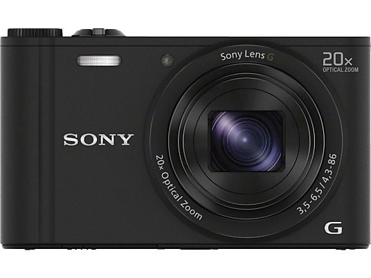 SONY Cyber-shot DSC-WX350 NFC Digitalkamera Schwarz, 20x opt. Zoom, TFT-LCD, Xtra Fine, WLAN
