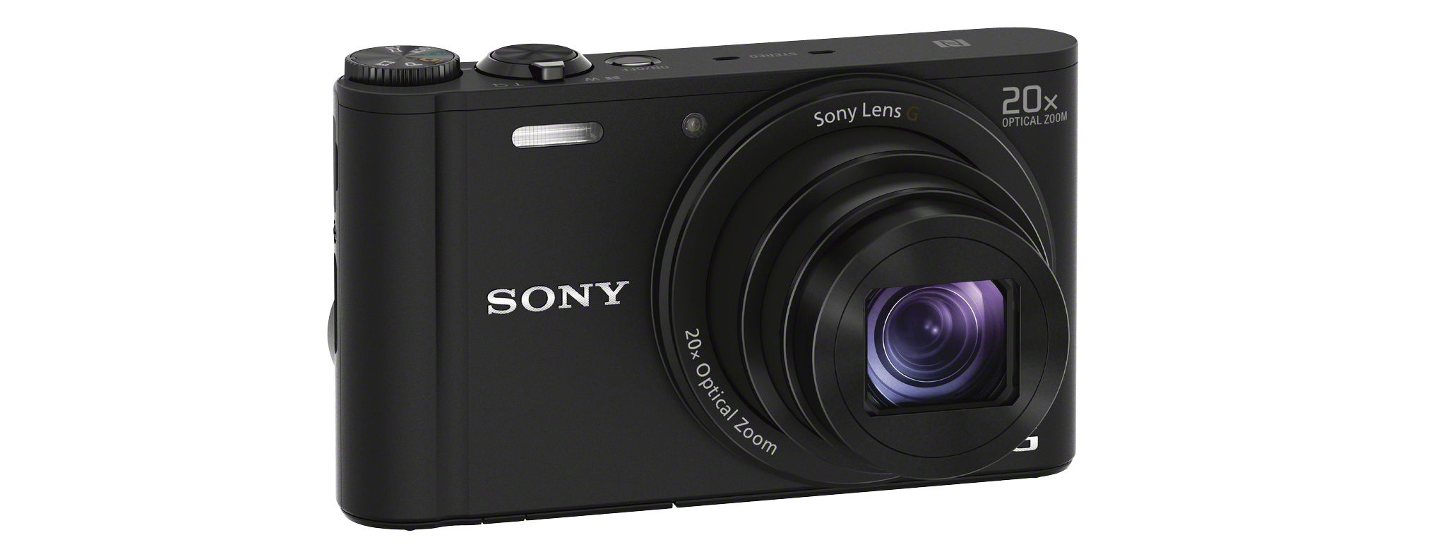 SONY Cyber-shot DSC-WX350 NFC Digitalkamera Schwarz, 20x opt. Zoom, TFT-LCD, Xtra Fine, WLAN