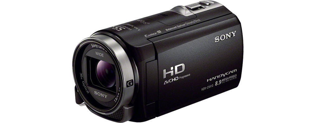 SONY HDR-CX 410 Camcorder , Rückwärtig belichteter Exmor R™ CMOS-Sensor 8,9 Megapixel, 30xopt. Zoom