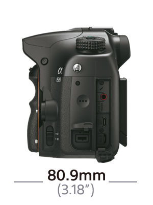 SONY Alpha 68 Kit (ILCA-68K) Spiegelreflexkamera, 24,2 Megapixel, Full-HD, 18-55 mm Objektiv (DT, SAM), Schwarz