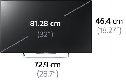 SONY KDL-42W706B 42 Zoll Full HD Smart TV silber, Motionflow XR 200Hz, WLAN, X-Reality PRO LED TV (42 Zoll / 107 cm, Full-HD)
