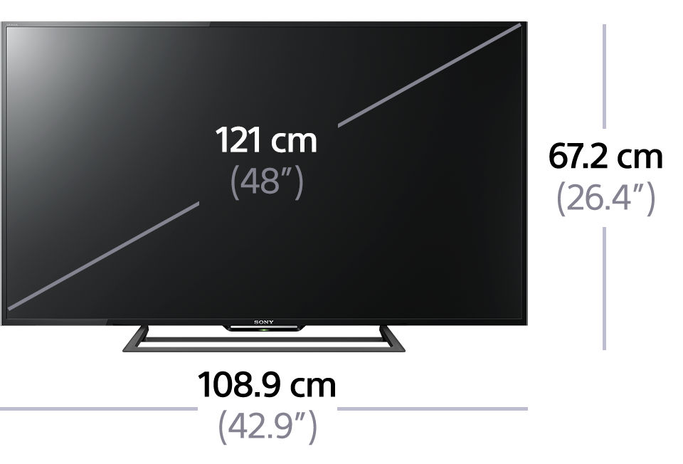 SONY KDL 48 R 555 C 121 cm (48 Zoll) LED SmartTV, Full HD, 100Hz MF XR, Triple Tuner DVB-C/T/S,Bravia