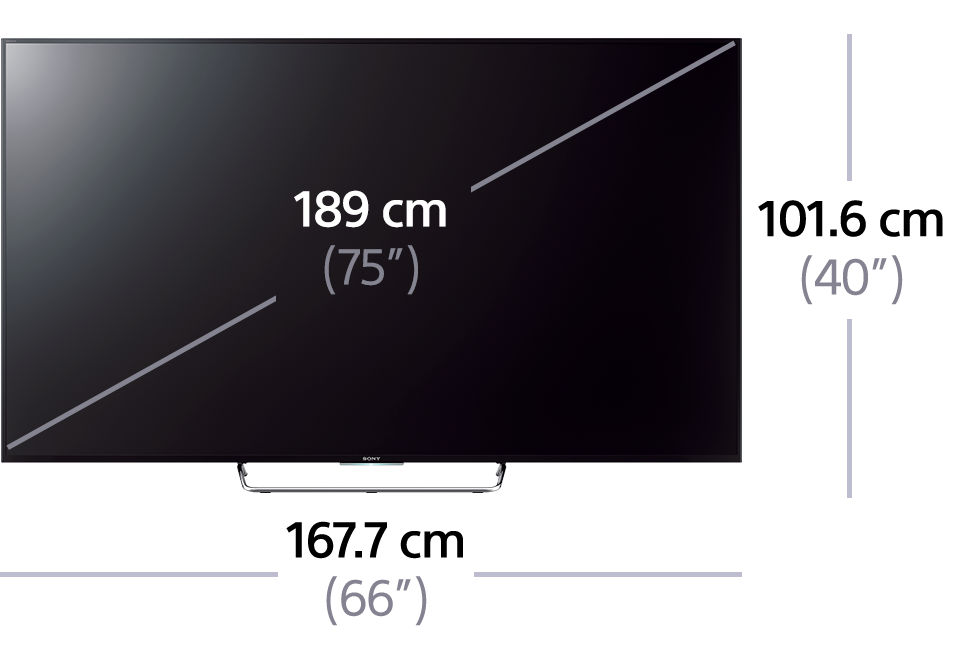 SONY Fernseher KDL-75W855C Android TV, 75 Zoll, Full HD, Smart TV, Bravia